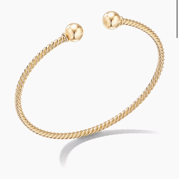 SOLD: David Yurman Gold Cable Bracelet - Picture 2 of 4